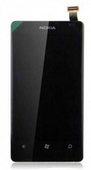 Nokia Lumia 800 Complete Replacement LCD Unit Touch Assembly-Black