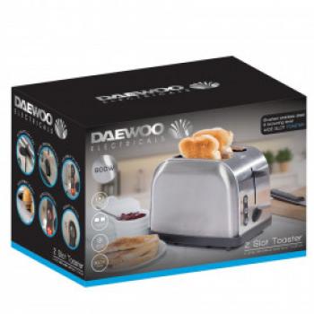 Daewoo Brushed Stainless Steel 2 Slice Toaster