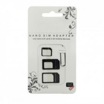 4 IN 1 PACK NANO, MICRO & STANDARD SIM CARD ADAPTER