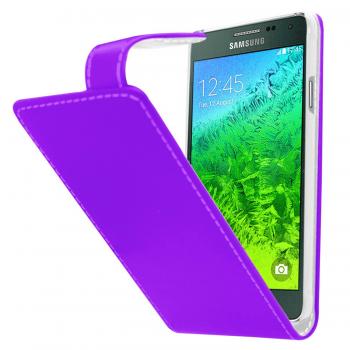 New Fashion Wallet Flip Leather Case Cover For Samsung Galaxy Alpha SM-G850-Purple