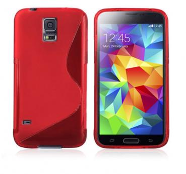 S-Line Case Compatible For Samsung Galaxy S5 - Red